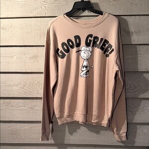 Peanuts Women's Beige 'Good Grief' Sweater